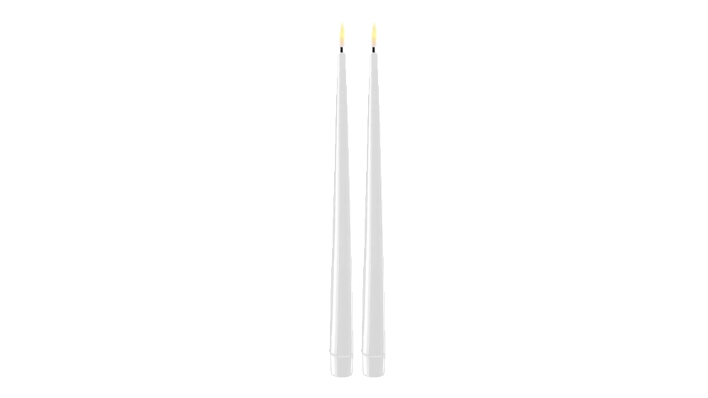 Deluxe Homeart rafmagnskerti s:2 hvít H 28cm Deluxe Homeart rafmagnskerti s/2 hvít H 28cm – mynd 1