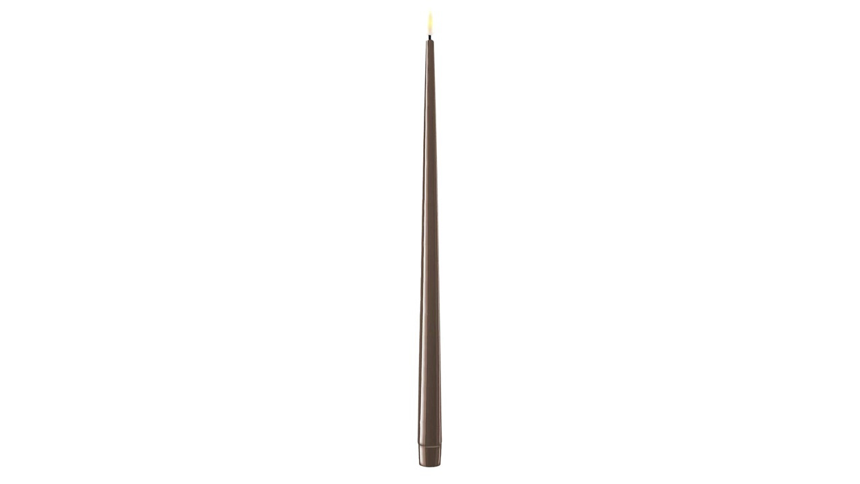 Deluxe Homeart rafmagnskerti s:2 mocca H 38cm RFK0016 Deluxe Homeart rafmagnskerti s/2 mocca H 38cm – mynd 1