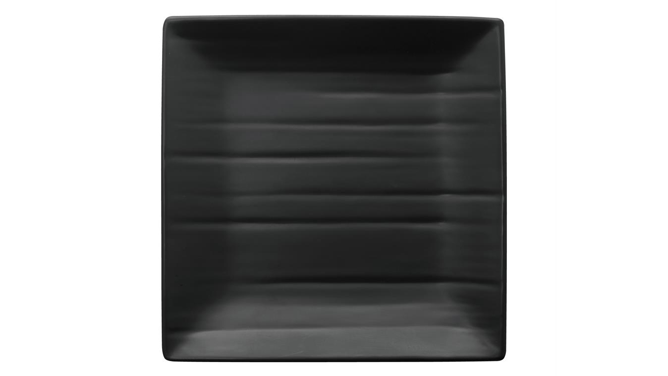 LW Melamin diskur ferkantaður svartur LW Melamin diskur ferkantaður svartur 15cm – mynd 1