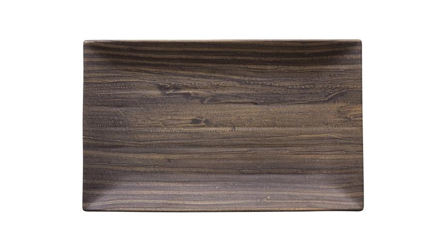 Natural Teak Melamine Rectangle plate - 8 1:4 9088 LW Melamin diskur natural tekk ílangur 21x13cm – mynd 1