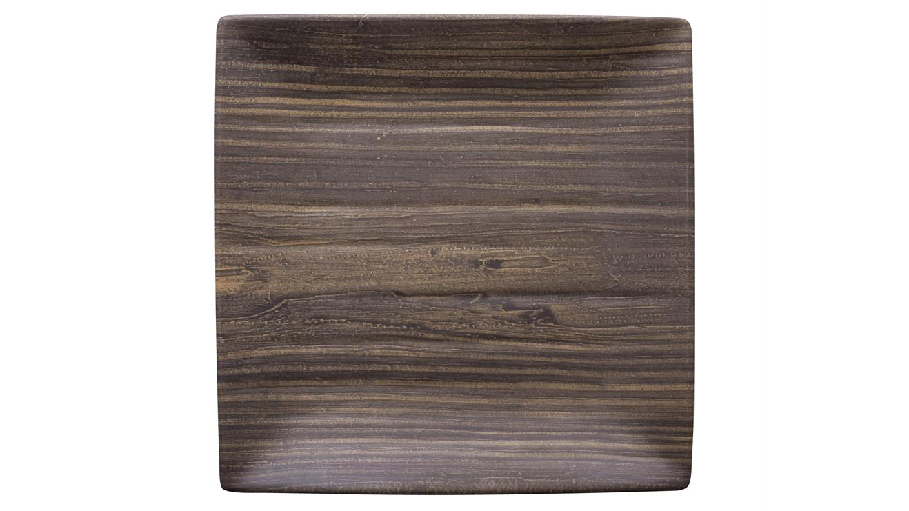 Natural Teak Melamine Square 8-7:8 plate 9086 LW Melamin diskur natural tekk ferkantaður 25cm – mynd 1