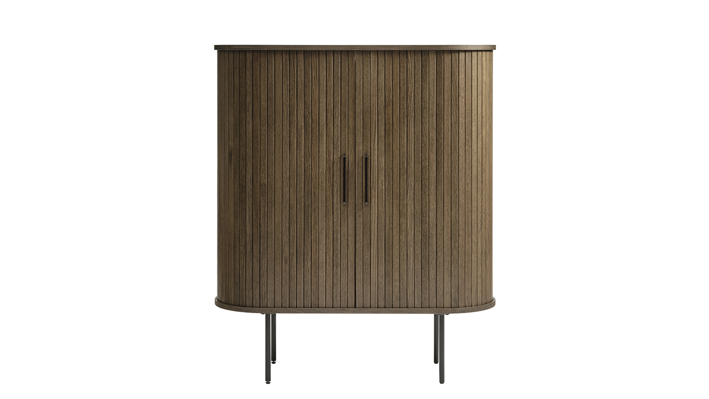 Nola skenkur reykt eik 118cm 46242930 Nola skápur reykt eik – mynd 1