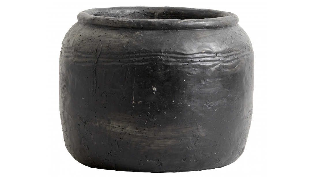 Nordal Cira sement pottur 22x18 svartur Nordal Cira sement pottur 22x18 svartur – mynd 1