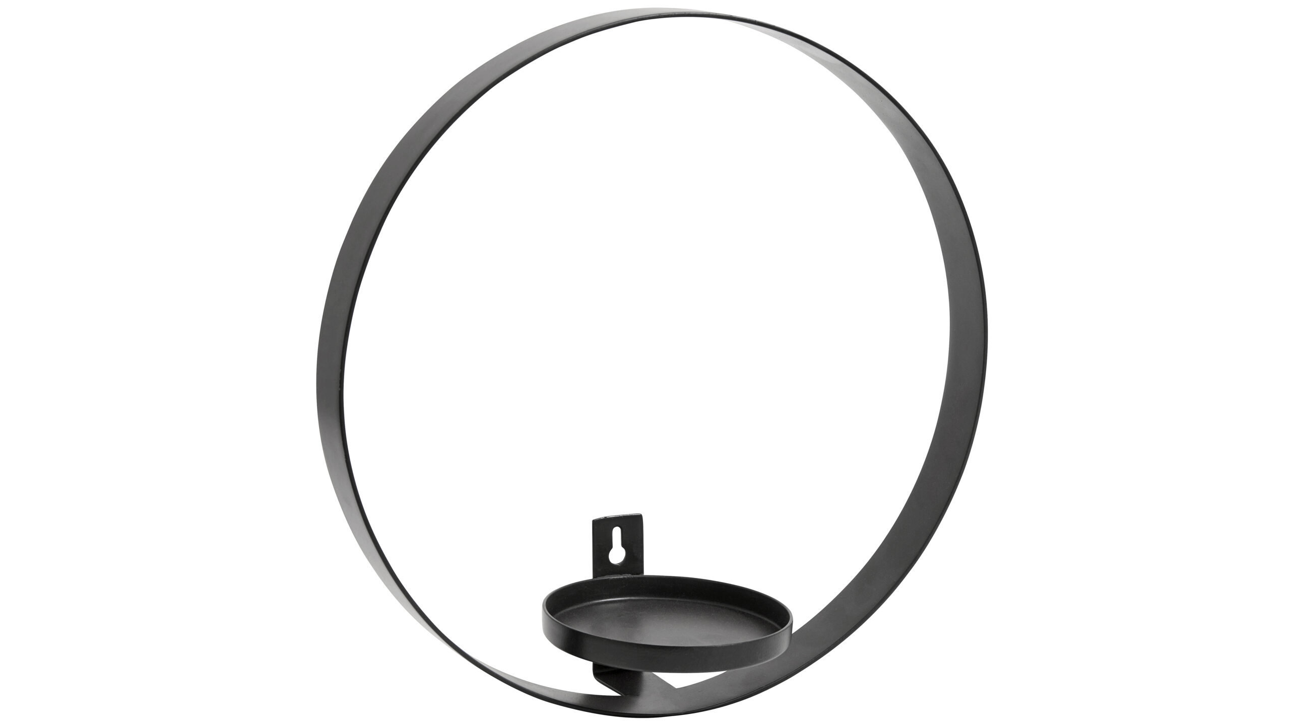 Nordal Circle kertastjaki á vegg 31cm svartur Nordal Circle kertastjaki á vegg 31cm svartur – mynd 1