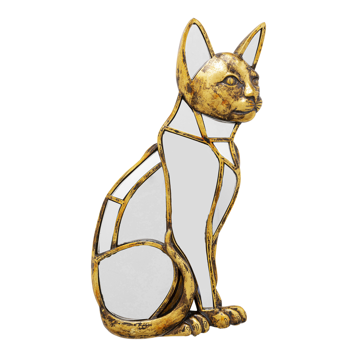 56982 Kare Cat spegill gylltur 24x38cm (1) Kare Cat spegill gylltur 24x38cm – mynd 1