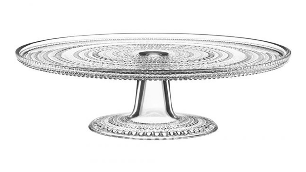 Iittala Kastehelmi tertudiskur á fæti 31cm glær Iittala Kastehelmi tertudiskur á fæti 31cm glær – mynd 1