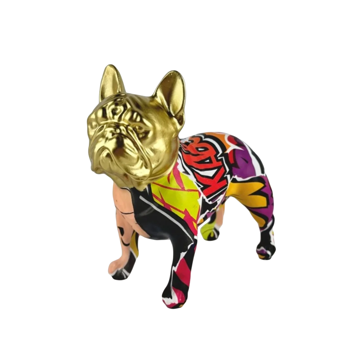 Kare Graffiti dog 15cm gylltur m:mynstri 56715 Kare Graffiti dog 15cm gylltur m/mynstri – mynd 1